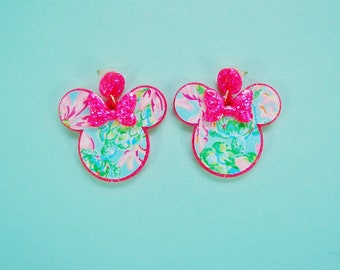 Lilly Large Mouse Bow Earrings