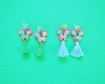 Lilly Small Mouse Tassel Earrings