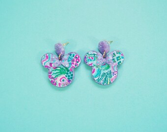 Lilly Small Mouse Bow Earrings