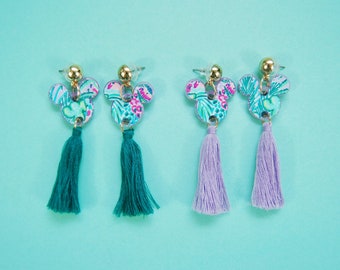 Lilly Large Mouse Tassel Earrings