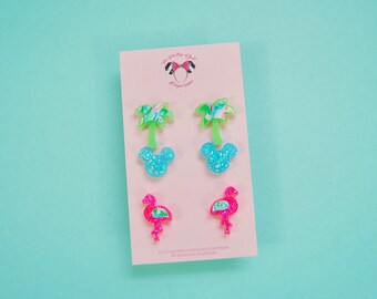 Lilly Small Mouse Stud Earrings Set of 3