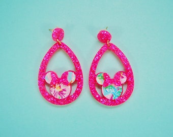 Lilly Large Mouse Drop Bow Earrings