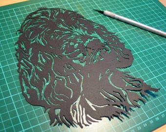 Springer Spaniel Papercut Template, SVG, Dog, Pattern, DIY, Template, Paper Cutting, Commercial, Digital Art, Papercut Template, Paper Cut