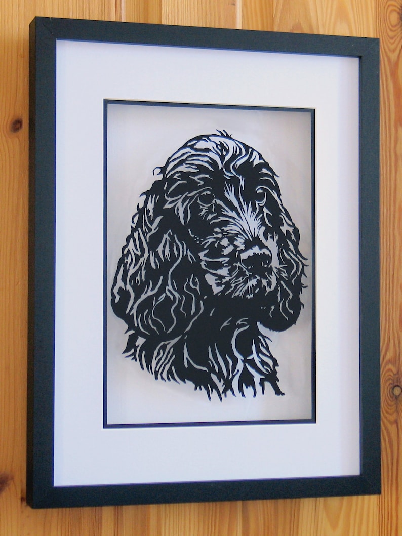 Springer Spaniel Papercut Template SVG Dog Pattern DIY Etsy