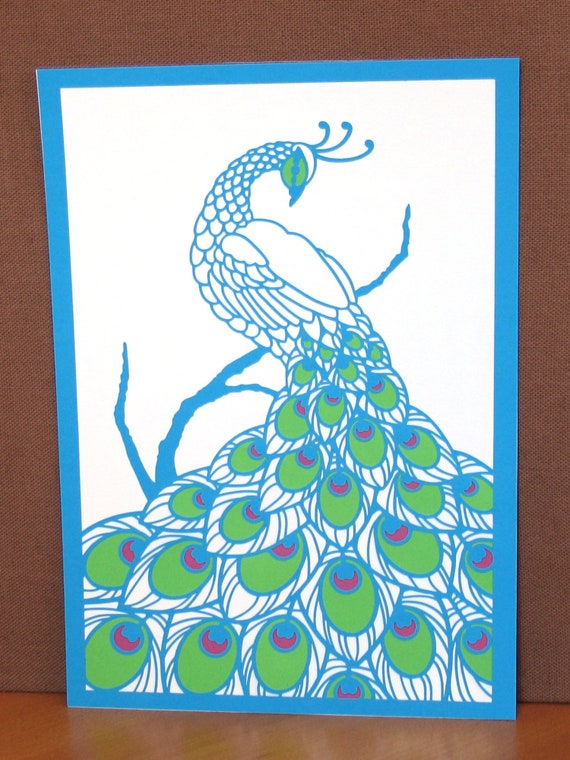 Download Peacock Papercut Template Svg Paper Cut Template Etsy