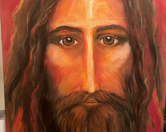 Jesus Christ our Lord. Original painting on canvas