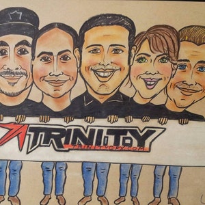 Group /& Family Caricature Portraits 11x14