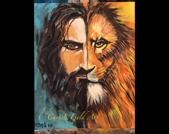 Jesus Christ Lion of Judah Original Painting 16x20