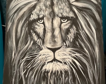 Jesus , Lion of the Tribe of Judah, Original painting on canvas