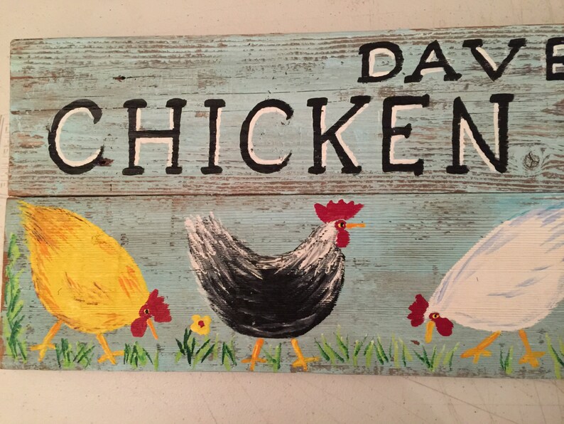 Custom Chicken Coop Sign 32 X 10 Large Rustic Wood Hand Etsy