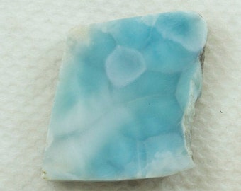 Larimar Rough Slab, 12g, Larimar Stone, Rough Slab Larimar, Blue Pectolite,  Dolphin Stone, 1 x 1 x 1/4" (25 x 25 x 6mm)