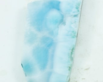 Larimar Rough Slab, 65g, Rough Slab Larimar, Blue Pectolite,  Larimar Stone,  3 x 1.5 x 5/16" (75 x 35 x 9mm)