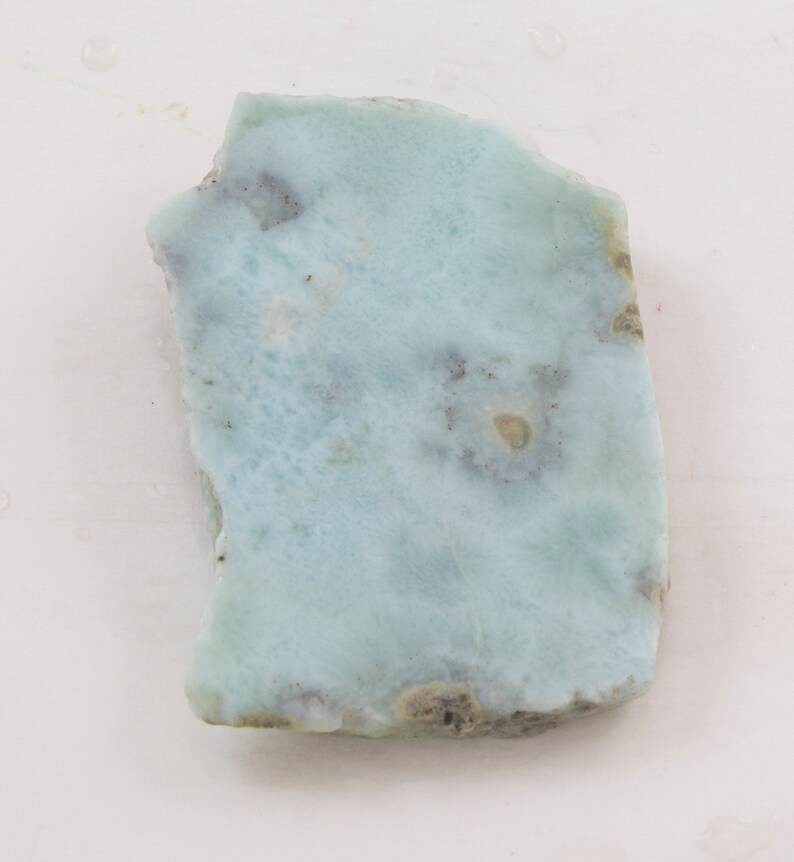Larimar Slab Rough 2 x 1.25 x 14 20g Blue Pectolite 50 x 35 x 7-8mm Larimar Stone Rough Slab