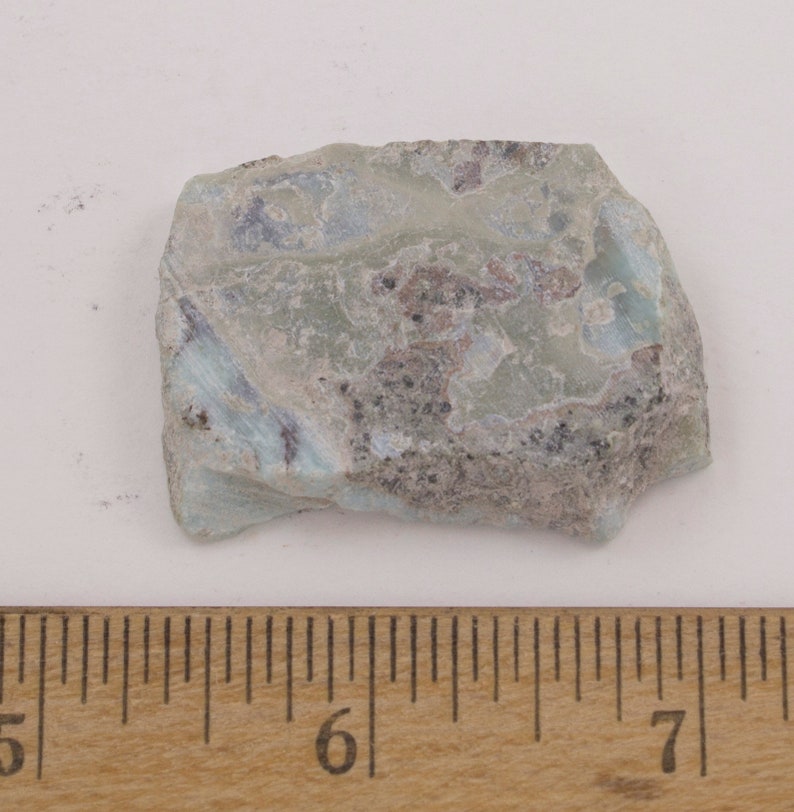 Larimar Slab Rough 2 x 1.25 x 14 20g Blue Pectolite 50 x 35 x 7-8mm Larimar Stone Rough Slab