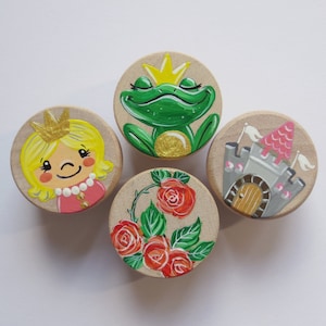 Knäufe, Schrankknäufe, Schubladengriffe, Kinderzimmer Schublade "Froschkönig"