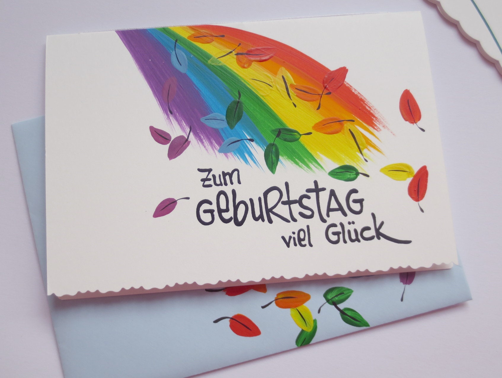 Geburtstagskarte Glückwunsch Set Regenbogen & - Etsy.de