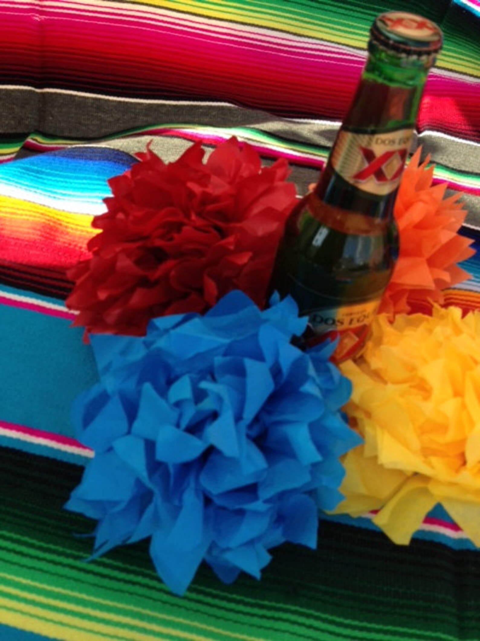 SMALL 5 Mexican Paper Flowers for Your FIESTA Etsy