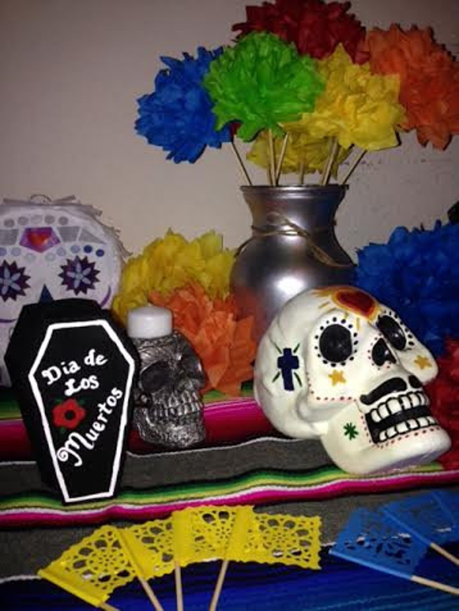 SMALL 5 Mexican Paper Flowers for Your FIESTA Etsy