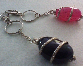 Beautiful Polished Natural Agate Stone Keychain/ Bag or Purse Charm/ Handmade Natural Stone Keychain/Organic Keychain
