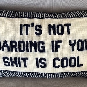 Handmade Customized  Embroidered Pillow "Hoarding "