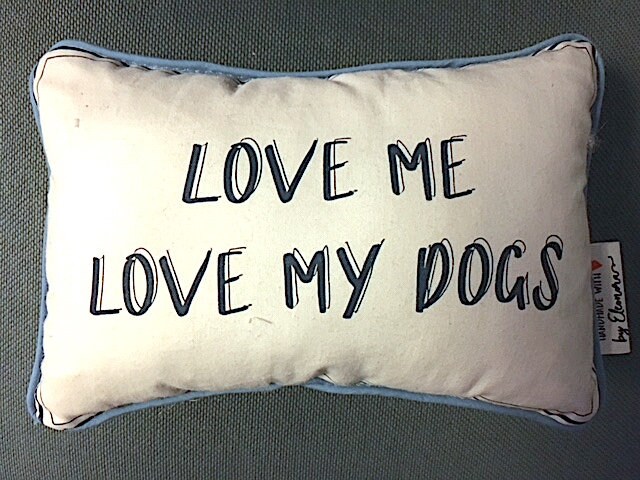 Embroidered Decorative pillows with humorous dog lover sayings