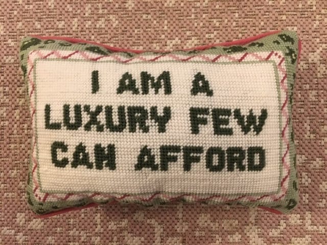 Vintage London Needlepoint, Vintage England Wall Decor, HRH