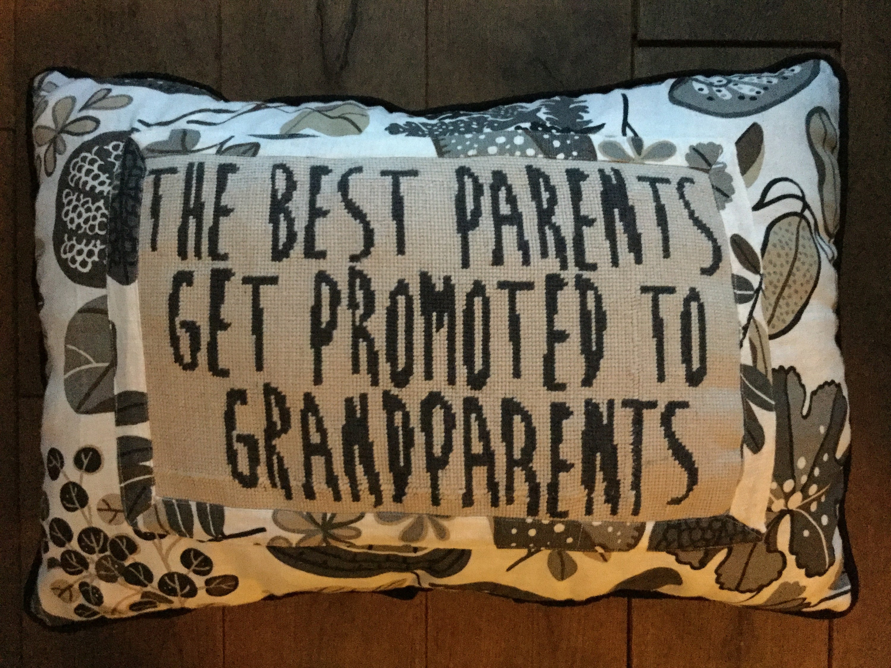 Needlepoint Decorative Pillow Parents Promotion
