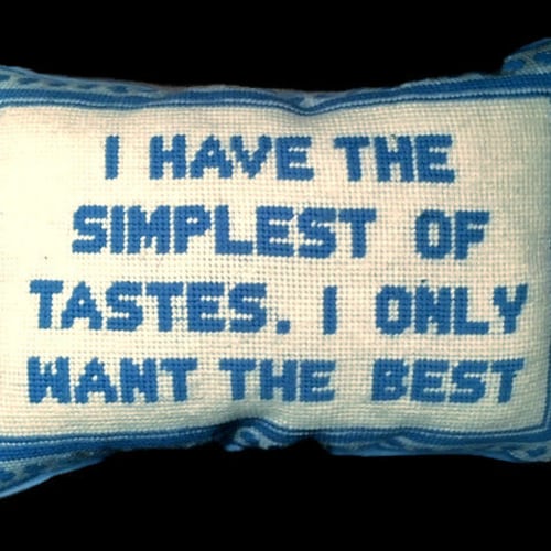 Needlepoint Decorative Pillow With Humorous Saying Etsy