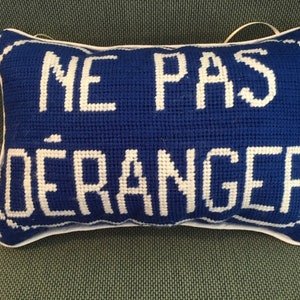 Handmade Embroidered Pillow as Door Hanger