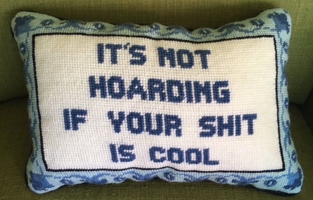 Gobelinstickerei Dekokissen Mit Humorvollem Spruch Horten Etsy