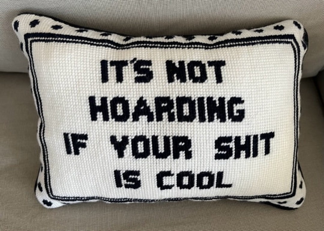 Needlepoint Decorative Pillow With Humorous Saying Etsy