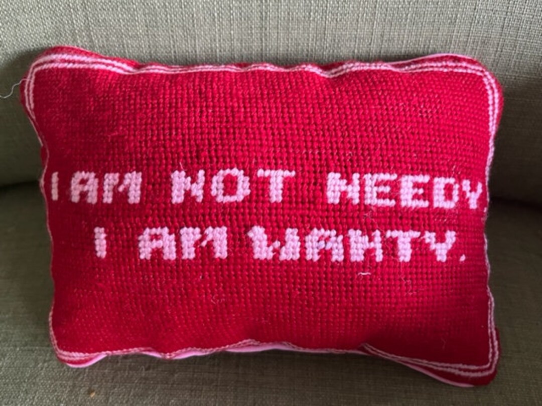 Embroidered Needlepoint Door Hanger wanty Ready to Ship Etsy