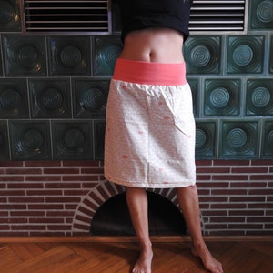 Organic Cotton Skirt Pink A Line Women Size 36