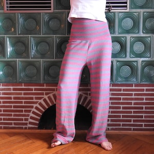 Jogging Coulotte pantalon large maille gris rose 36 image 1