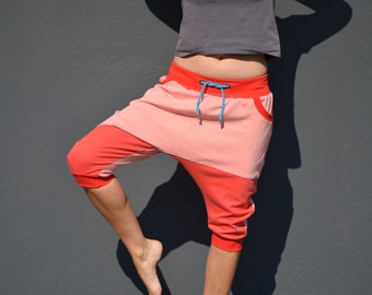 Jogging pants leggings sweat pink red boyfriend size 36