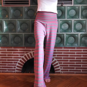 Jogging Coulotte pantalon large maille gris rose 36 image 7