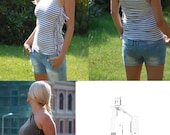 ebook top without sewing one shoulder dress sewing pattern