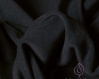 Organic fleece fabric - 100% organic cotton, dark grey mottled
