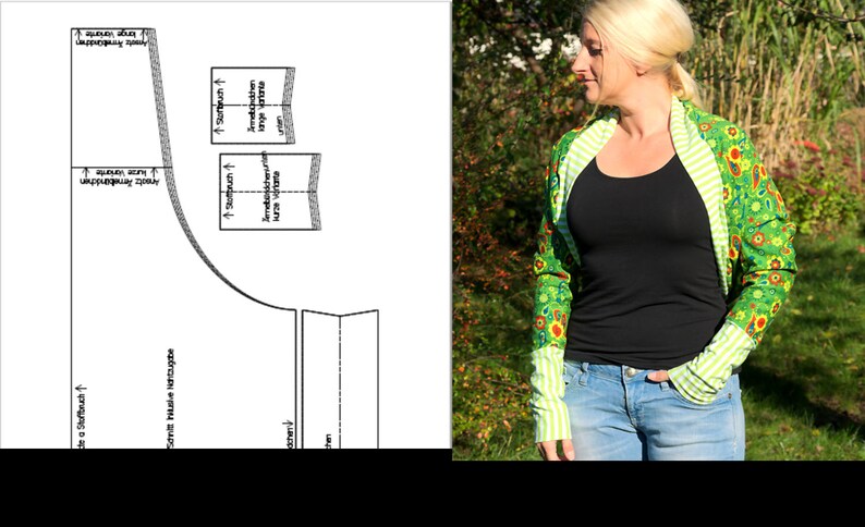 ebook Bolero jacket Shoulder warmer pattern sewing instructions