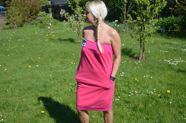 Balloon Dress Clock Dress Women/'s Organic Jersey Pink Gr 3840
