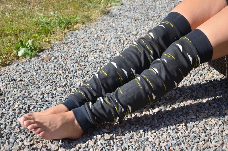 Cuffs Leg Warmers Biojersey Black Cloud Size M Overknee