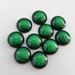 10 x 12mm Metallic Green and Black Resin Flat Back Cabochons DIY jewellery