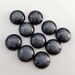 10 x 12mm Metallic Dark Grey and Black Resin Flat Back Cabochons DIY jewellery