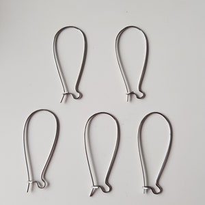 316 Stainless Steel 38mmx16mm Kidney Earring Hooks