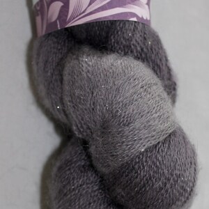 100g212m skein. DK weight natural yarn extra fine merino Hand painted silk and silver sparkle