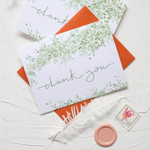 biglietto di auguri ad acquerello, biglietto di auguri ad acquerello, biglietti di ringraziamento per il verde, biglietti di ringraziamento per il giardino, biglietti di ringraziamento per la doccia nuziale
