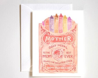 mothers day card, Mother's Day card, best mom card, card for mom mothers day, mothers day card from daughter, mothers day card from kids