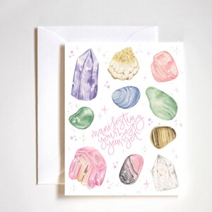 cristaux cadeau d’anniversaire, cristal d’anniversaire, manifestation d’anniversaire, cristal de manifestation, cristal de manifestation, carte d’anniversaire pour elle