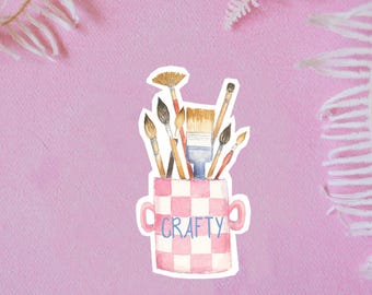 Crafting paint brush sticker