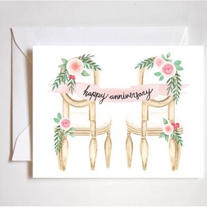 Happy Anniversary Card / feiern Ehe / lang anhaltende Liebe / leere Karten / Note Karten